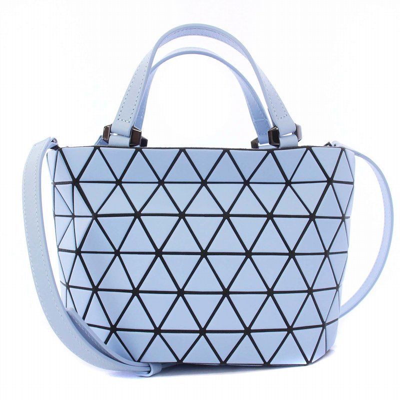 バオバオ イッセイミヤケ BAOBAO ISSEY MIYAKE CRYSTAL MATTE 2WAY トートバッグ ハンドバッグ ショルダーバッグ  水色 ライトブルー /KH - メルカリ