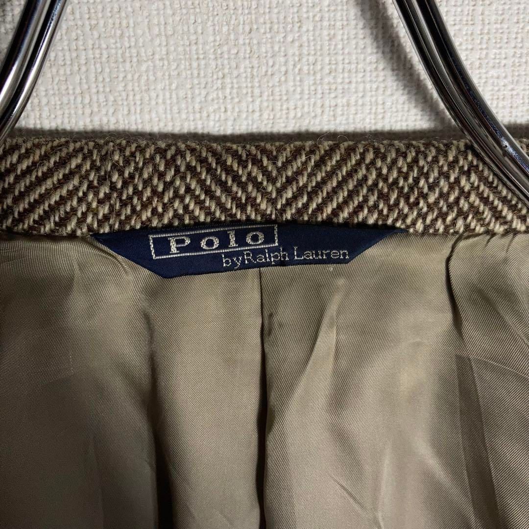 RALPH LAUREN テーラードジャケット ヘリンボーン ウール キュプラ