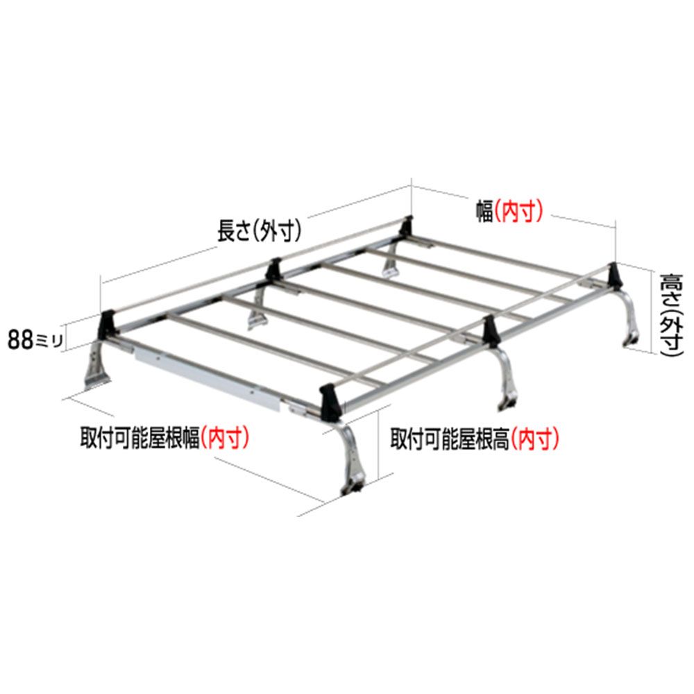 ROCKY PLUS ロッキープラス 横山製作所 ルーフキャリア SEシリーズ タウンボックス ハイルーフ DS17W系 個人宅発送可 SE-480VH