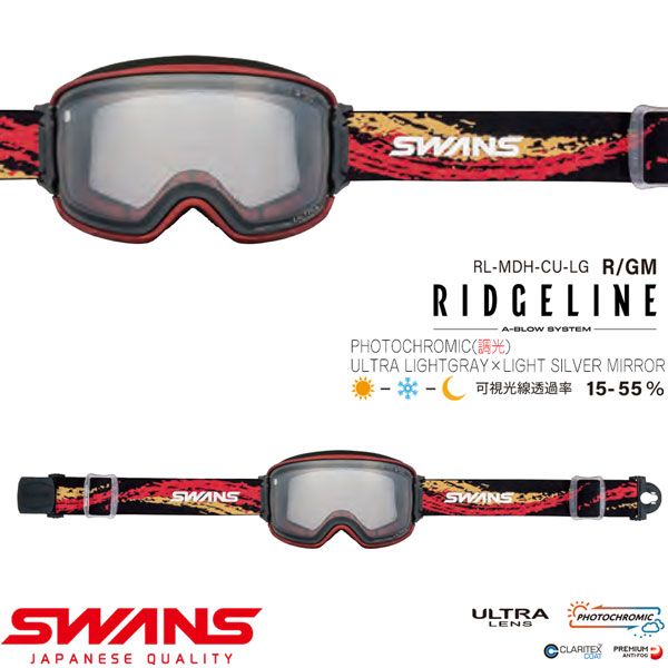 国産ブランド】SWANS(スワンズ) スキー 悲しい スノーボード ゴーグル スペアレンズ リッジライン用 RIDGELINE用