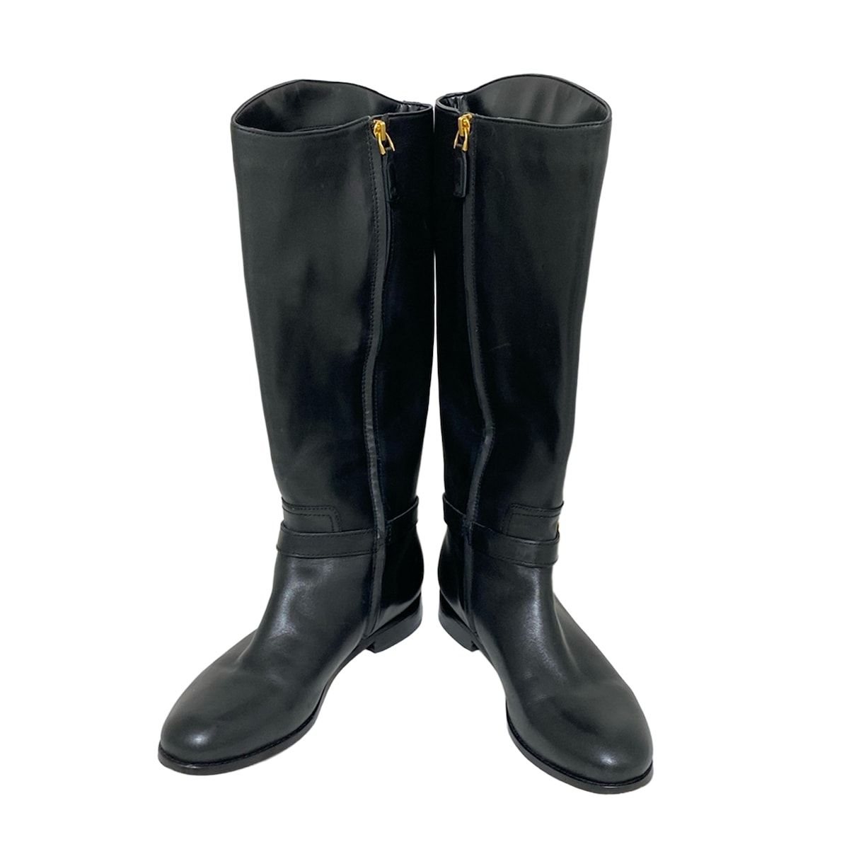 ラルフローレン　黒　ロングブーツ　ブラック RalphLauren(ラルフローレン) ロングブーツ 7.5B レディース