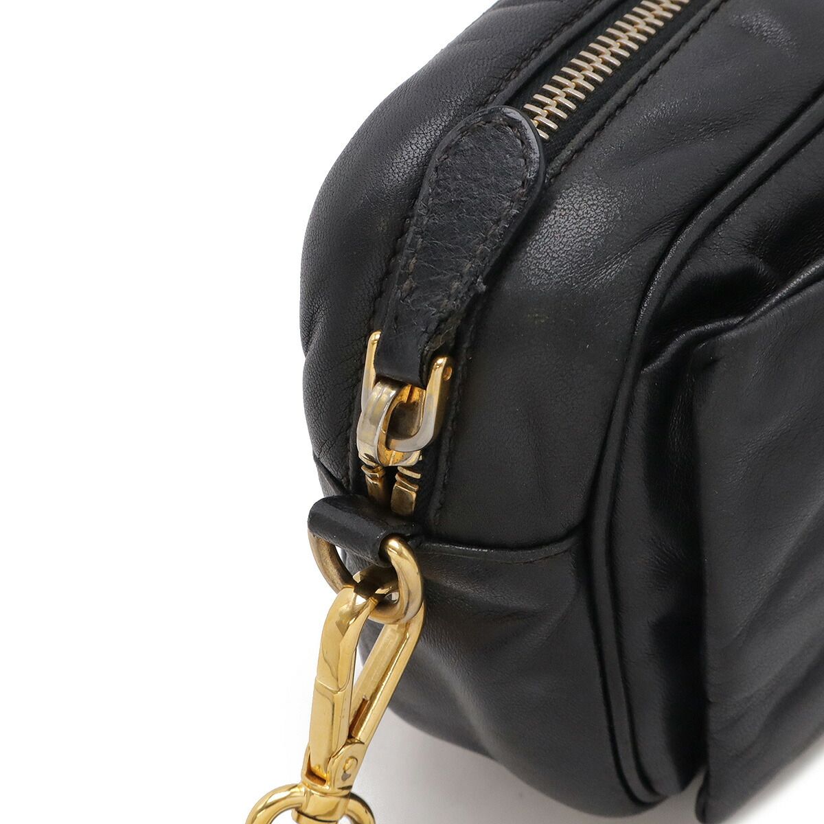 PRADA ショルダーバック プラダ 2way ポーチ リボン BP0166 黒