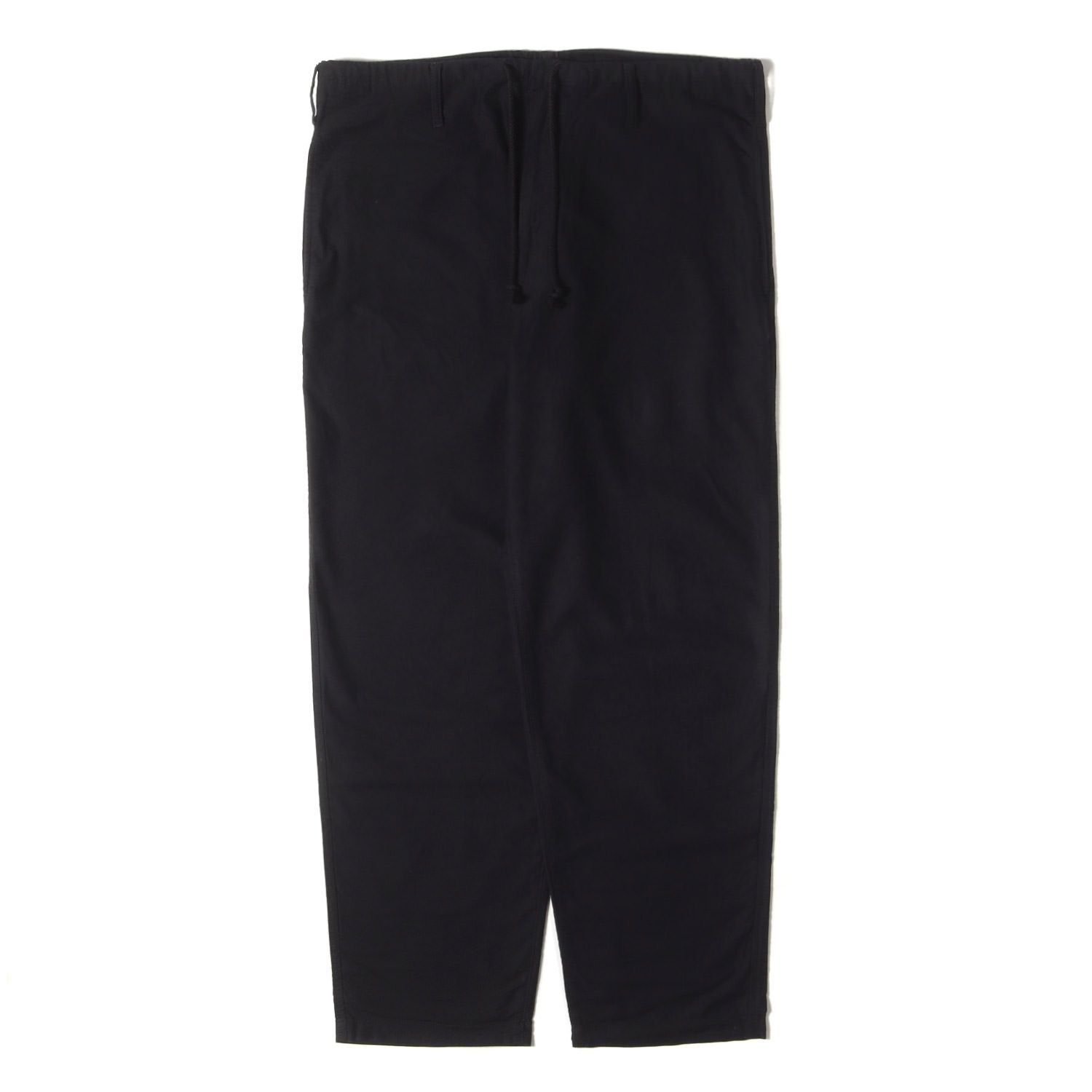 Yohji Yamamoto ヨウジヤマモト パンツ サイズ 1 | ワイド テーパード イージー コットン 紐 パンツ HD-P06-002 | POUR HOMME | ブラック 黒 | | ボトムス ズボン メンズ