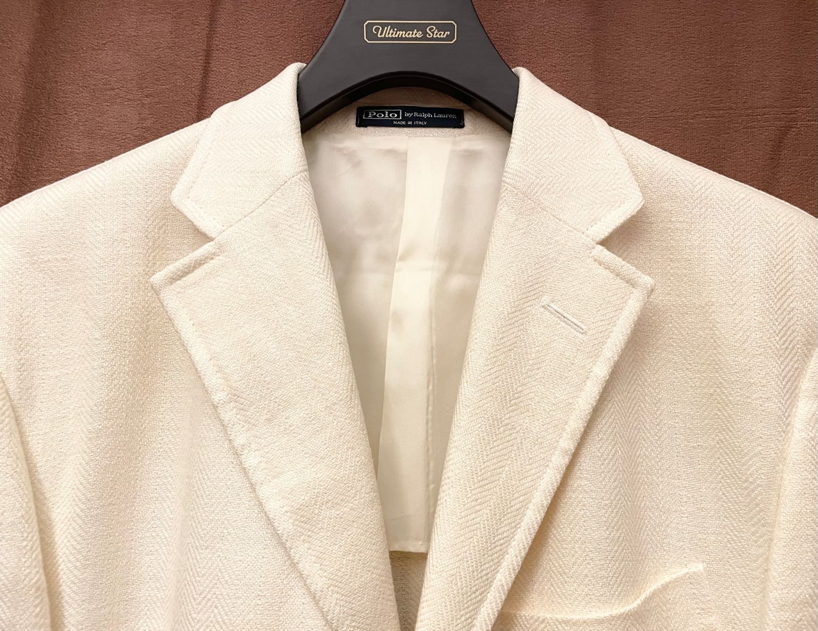 MADE IN ITALY製 Polo by Ralph Lauren リネンテーラードジャケット 