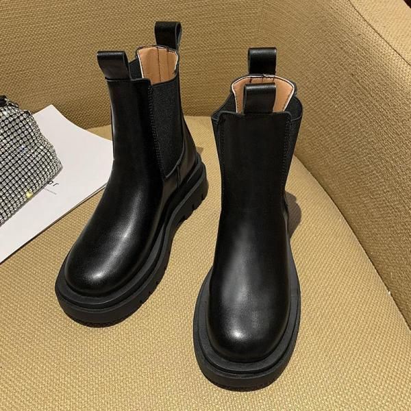 2タイプ サイドゴアブーツ レディース ショートブーツ ミドルブーツ 厚底 歩きやすい ミドルヒール 履きやすい フェイクレザー 春秋 靴 合皮 シュ ccmvx0914p137