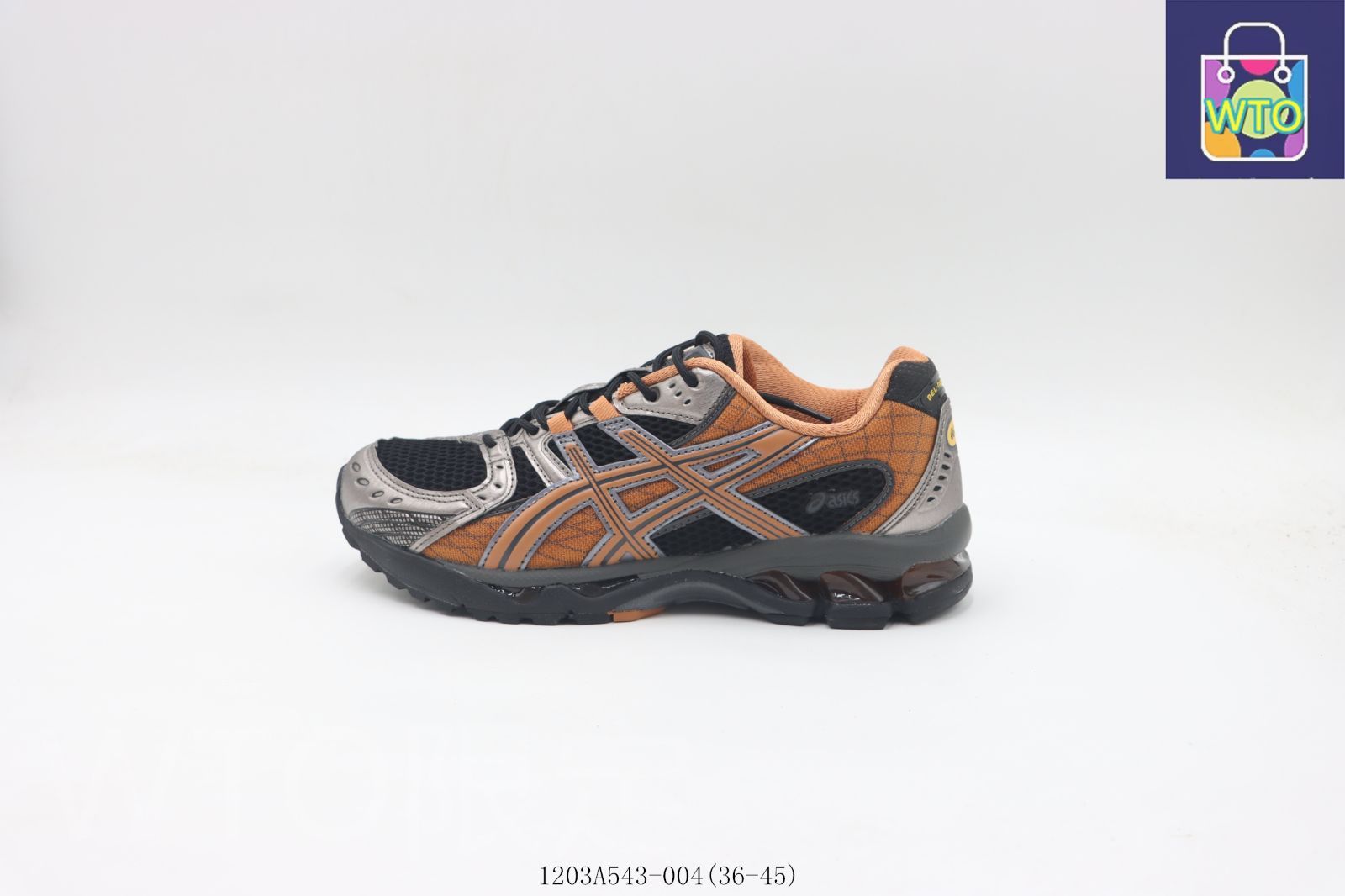 今日 ASICS アシックス ランニングシューズ ブラウンシルバー 1203A543-004-WTO輸入1