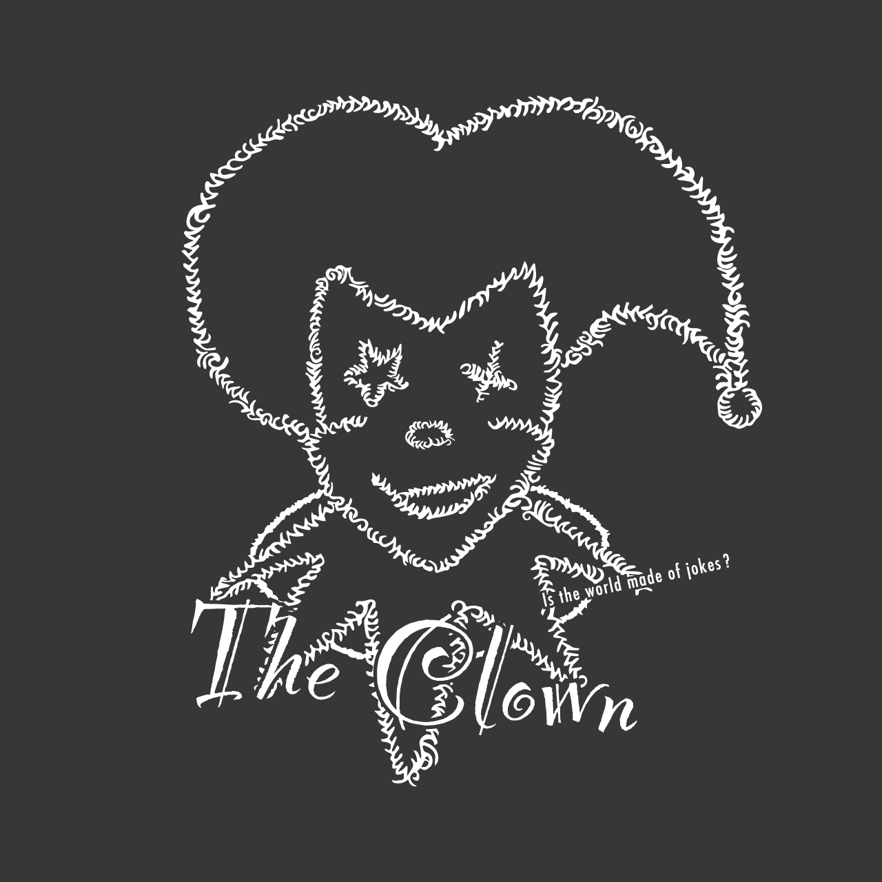 グラフィックロングTシャツ　The Clown Mono / Black -Long-