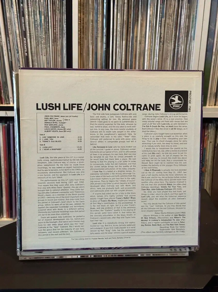JOHN COLTRANE ー LUSH LIFE LP