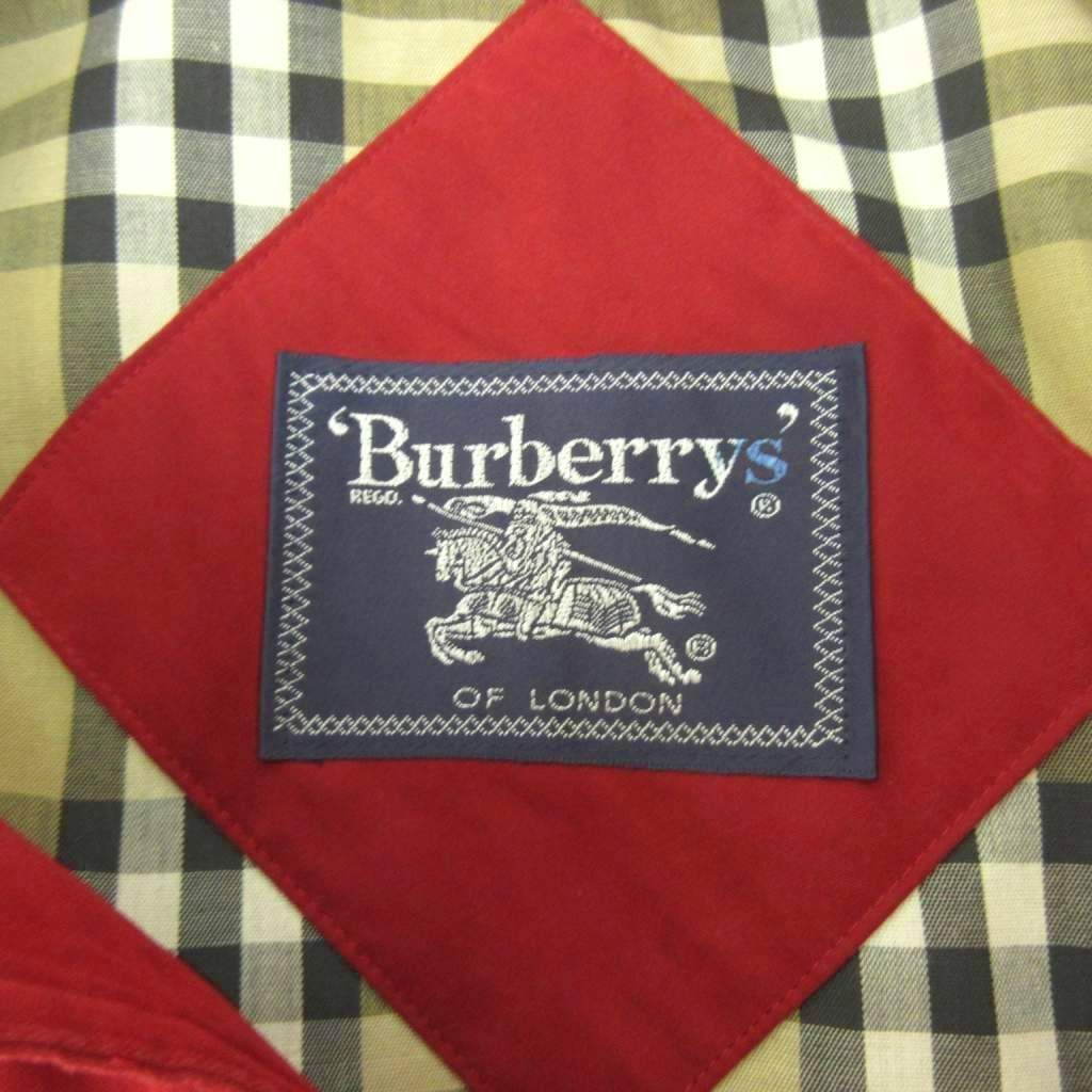 増税でも値上げ一切なし！ バーバリーズ Burberrys ヴィンテージ ステン コート 裏地 ノバチェック ウールライナー ロング丈 8 赤 レッド 1010