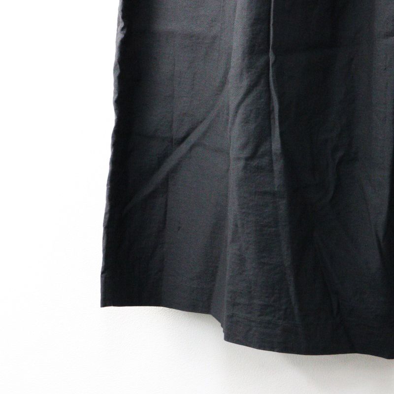 美品 えみおわす emiowasu ギャザーロングスカート/ブラック フレア  