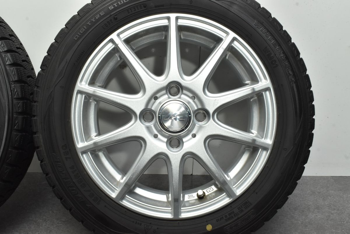 【軽自動車サイズ】Weds KRAIT II 14in 4.5J +45 PCD100 ダンロップ ウィンターマックス WM01 155/65R14 N-BOX ワゴンR タント ムーブ