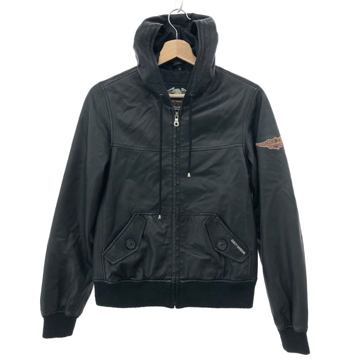 HARLEY DAVIDSON ハーレーダビッドソン フーディ レザージャケット XS