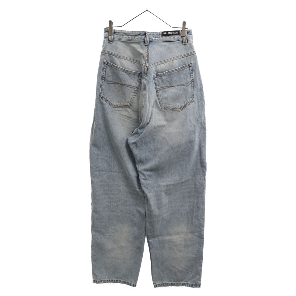 ワイドパンツBALENCIAGA pull-up jeans(XS)プルアップデニムパンツ ...