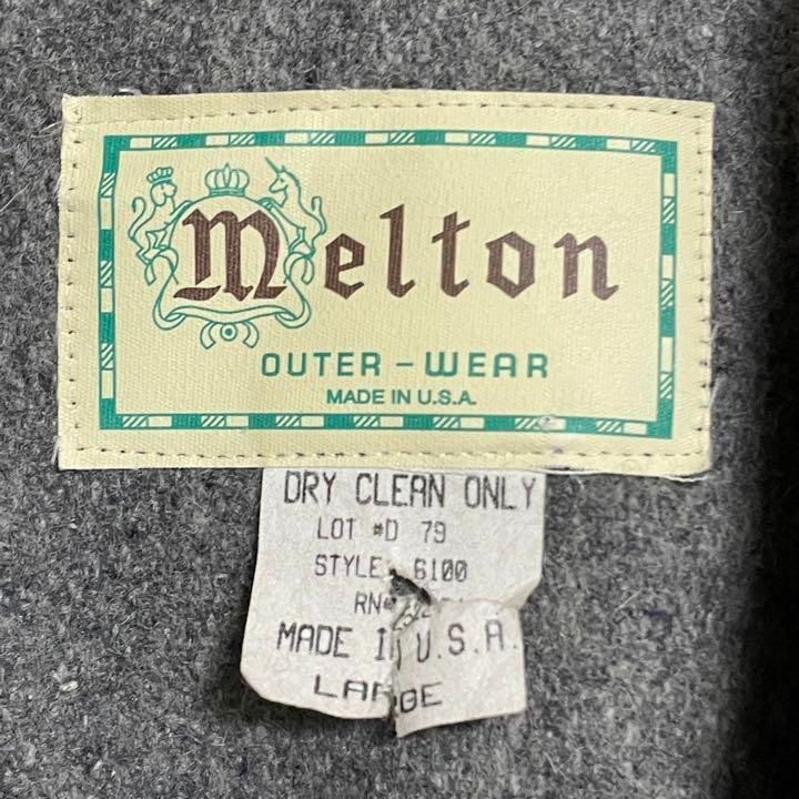 【melton】70s 80s USA製 メルトン ウールジャケット ビンテージ