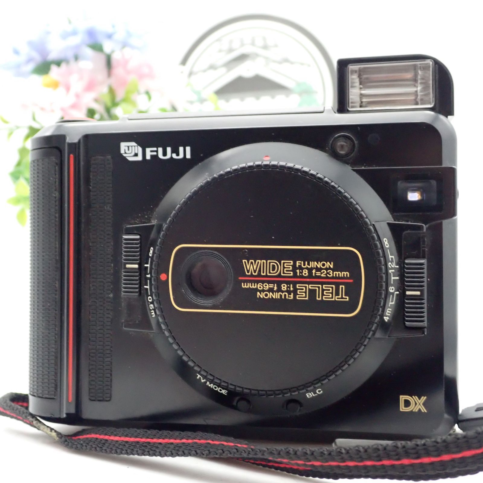 FUJIFILM TW-3 DX Tele wide ハーフフレイムフィルムカメラ 望遠広角 内蔵電池 交換済 シャッターフラッシュ連写OK 9011283