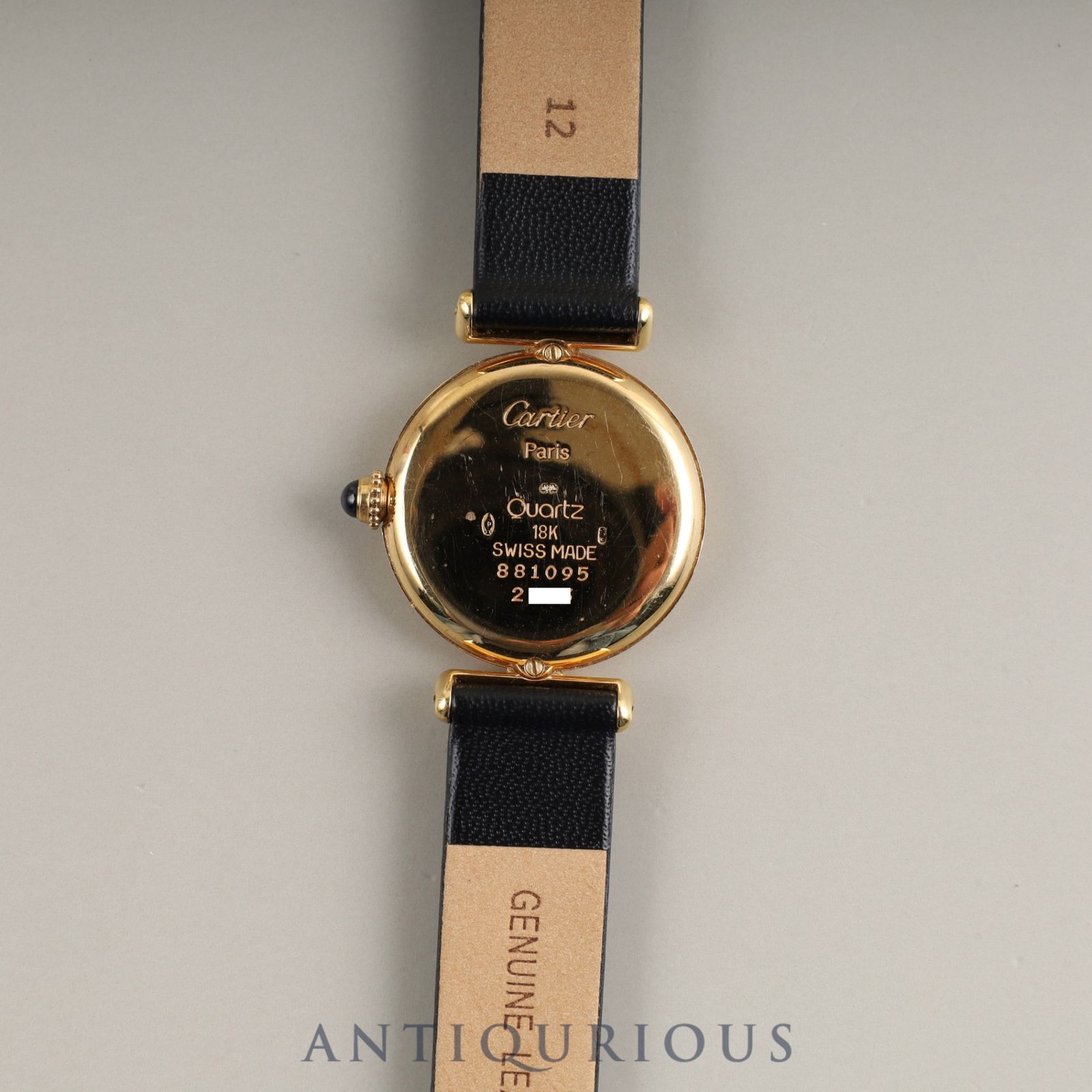 カルティエ コリゼ 881095 クォーツ Cal.81　ムーブメントと文字盤 カルティエ コリゼ 881095 クォーツ Cal.81 18K 革 純正尾錠（GP