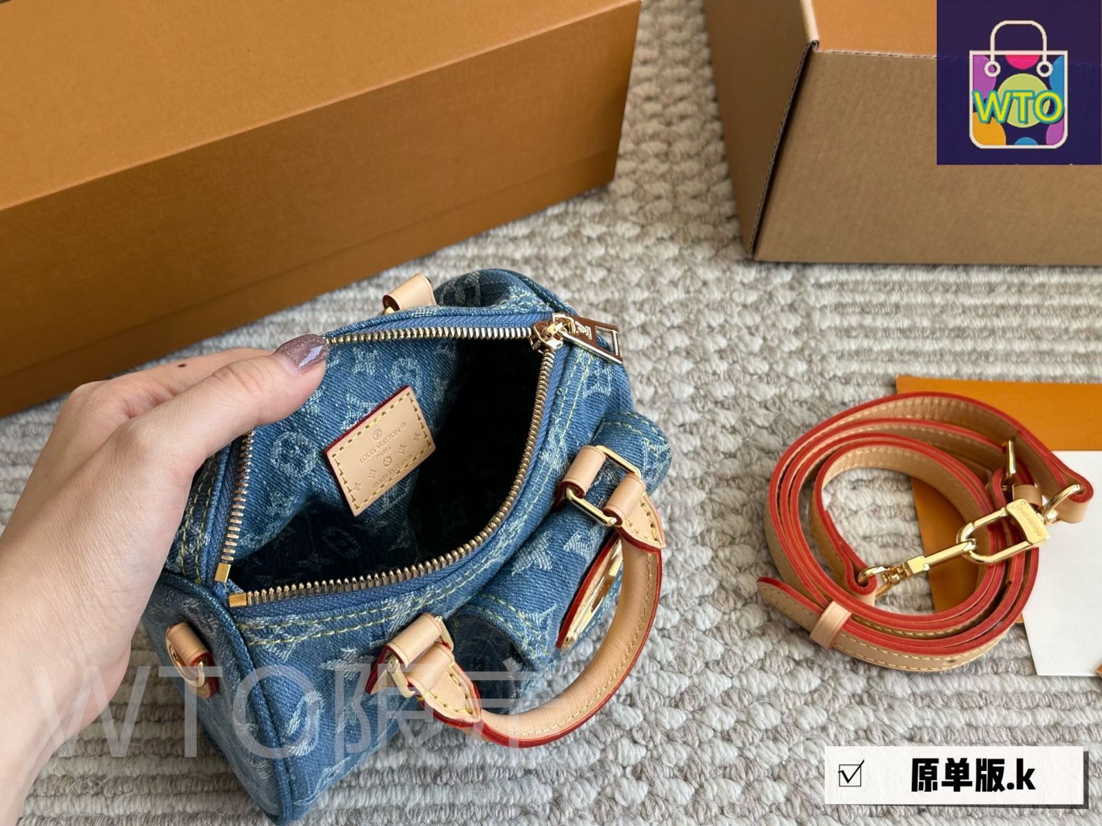  LOUIS VUITTON ナノ スピーディ デニム - レトロデニム -WT 0輸入 ハンドバッグ バッグ