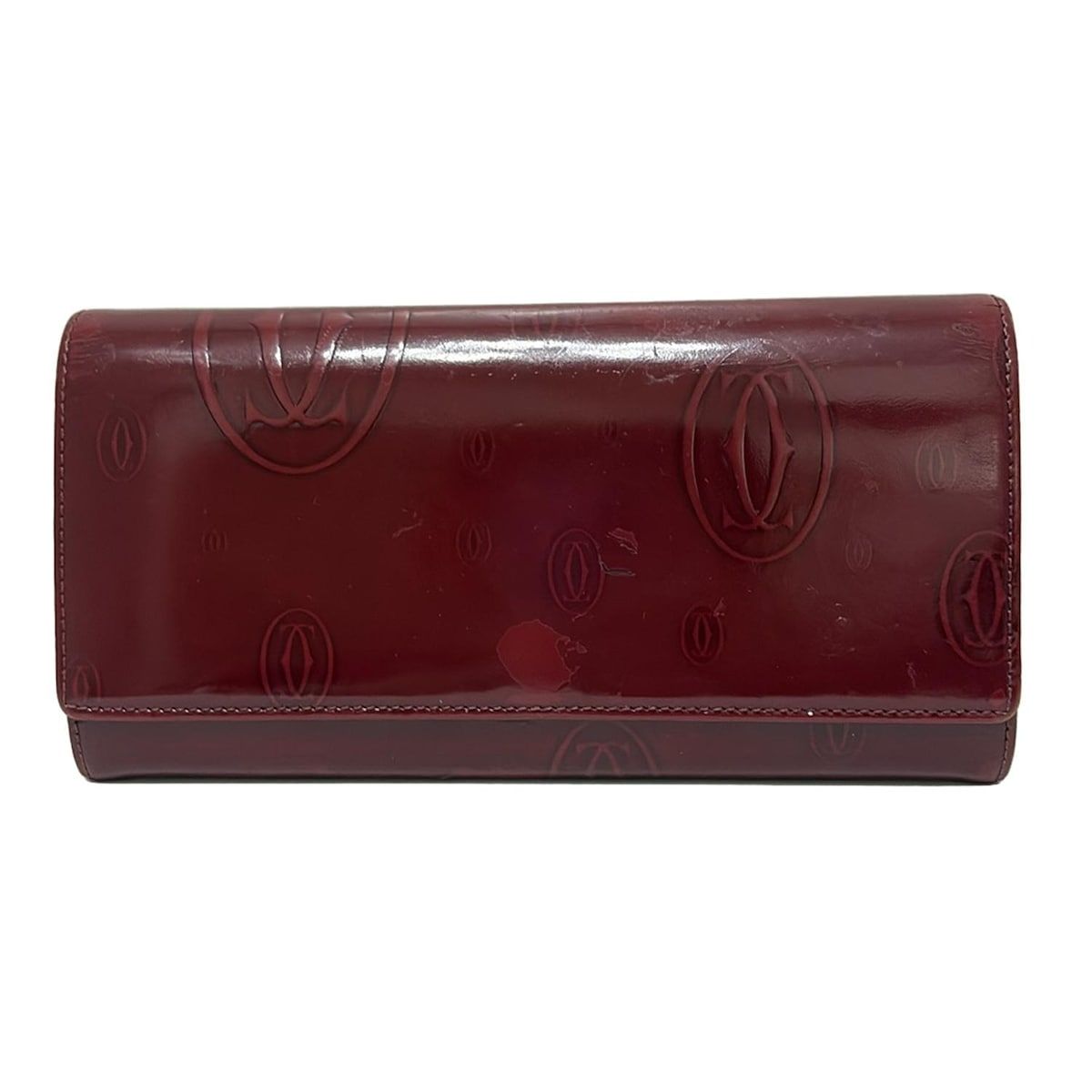 Cartier カルティエ 長財布 ハッピーバースデー L3001281 ボルドー レザー