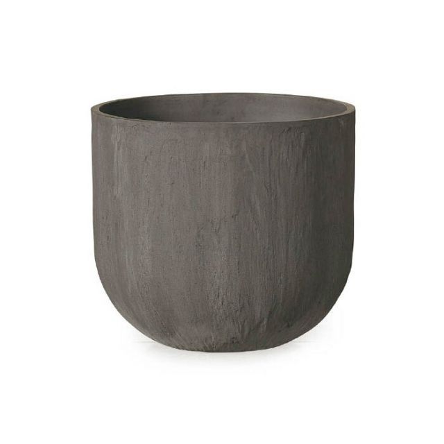 プランター 大型 植木鉢 円形 ファイバーポリレジン 鉢 おしゃれ ソンク ユーポット ミドル 直径500×高さ440 チャコールグレー 穴あり ガーデニング 園芸用品 庭 オーナメント ガーデン ギフト 贈り物
