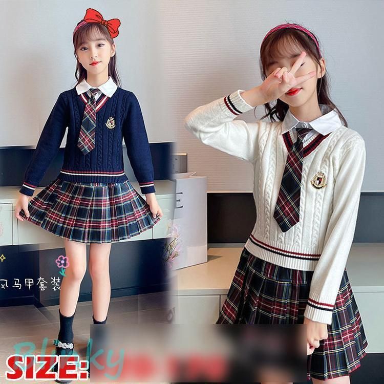 卒業式 女の子 スカート 子供服 キッズ スカート ネクタイ 女の子 発表会 結婚式 入学式 卒園式 新作3.3