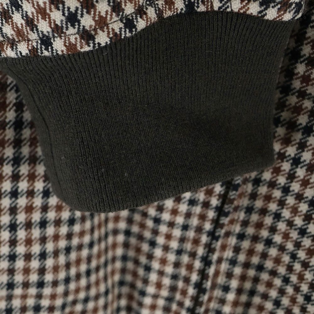 Acuascutum アクアスキュータム CLUB CHECK HARRINGTON JACKET クラブチェック ハリントン ジップアップジャケット ブラウン 2203412002-39 KANDAIZUMI_COM