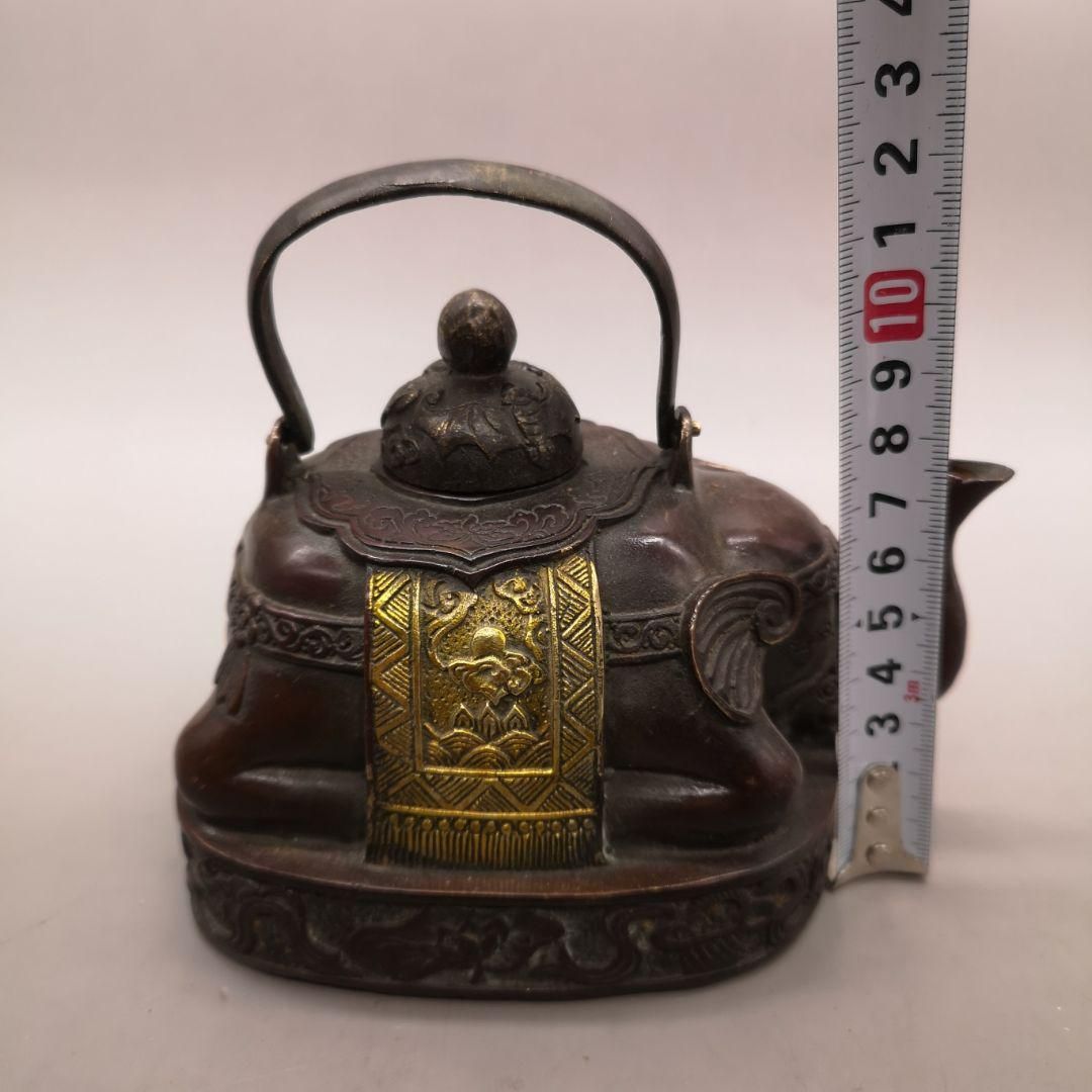 銅器 象壺 招財 吉祥 徳利 水筒 茶器 茶道具 装飾品 工芸品 置物 銅器 象壺 招財 吉祥 徳利 水筒 茶器 茶道具 装飾品 工芸品 置物