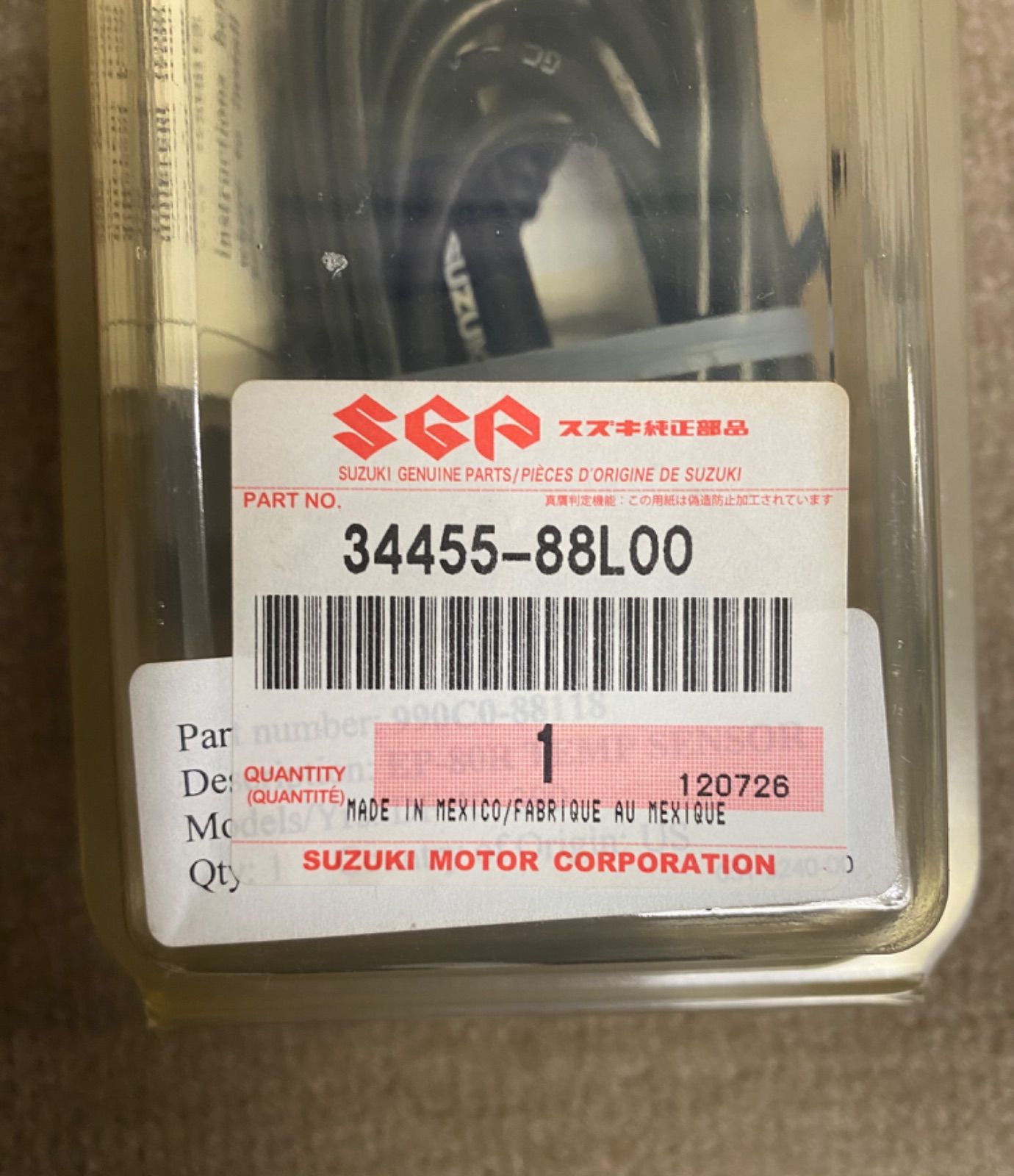 SUZUKI 水温センサー ASSY 品番34455-88 L 00