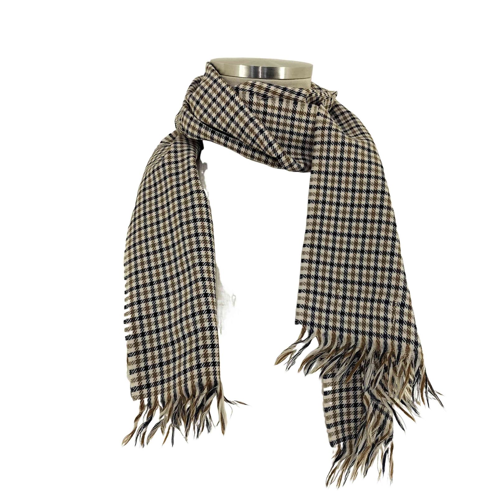 アクアスキュータム AQUASCUTUM For ANA イングランド製 ウールチェックマフラー  メンズ 表記無 