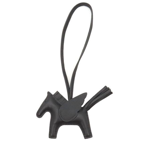 レア‼️Hermès ペガサスレザー チャーム PM 黒　新品未使用品 希少☆エルメス☆Rodeo PM 黒☆ペガサスチャーム ソーブラック