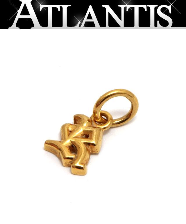 銀座店 クロムハーツ 22Ｋ スタック アルファベット チャーム イニシャル 【R】ゴールド 93910