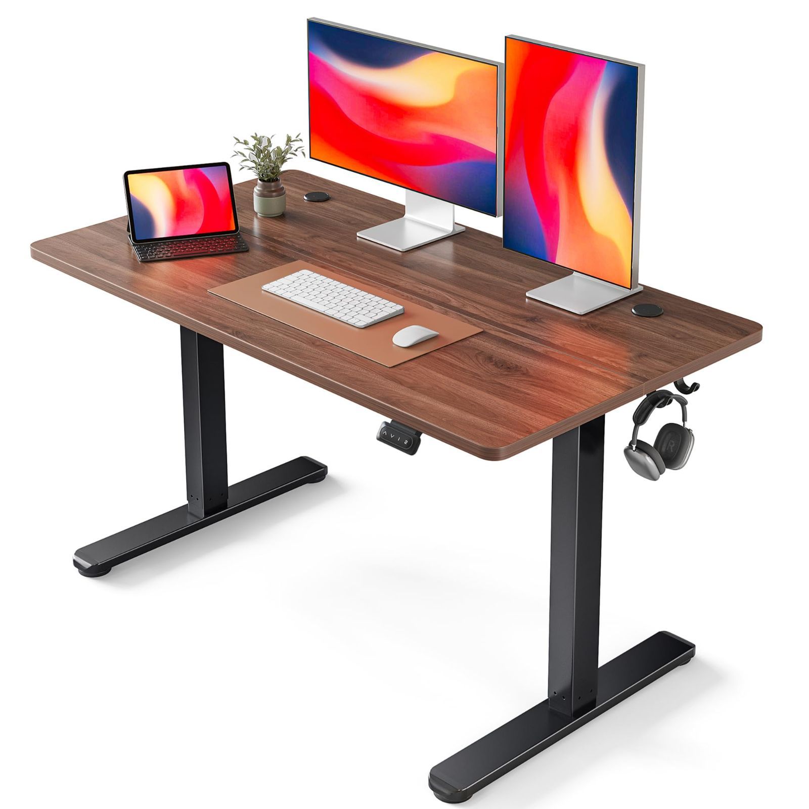 FEZIBO 電動昇降式デスク 幅100cm 奥行60cm 昇降デスク 電動 昇降式テーブル スタンディングデスク 幅100cm 奥行