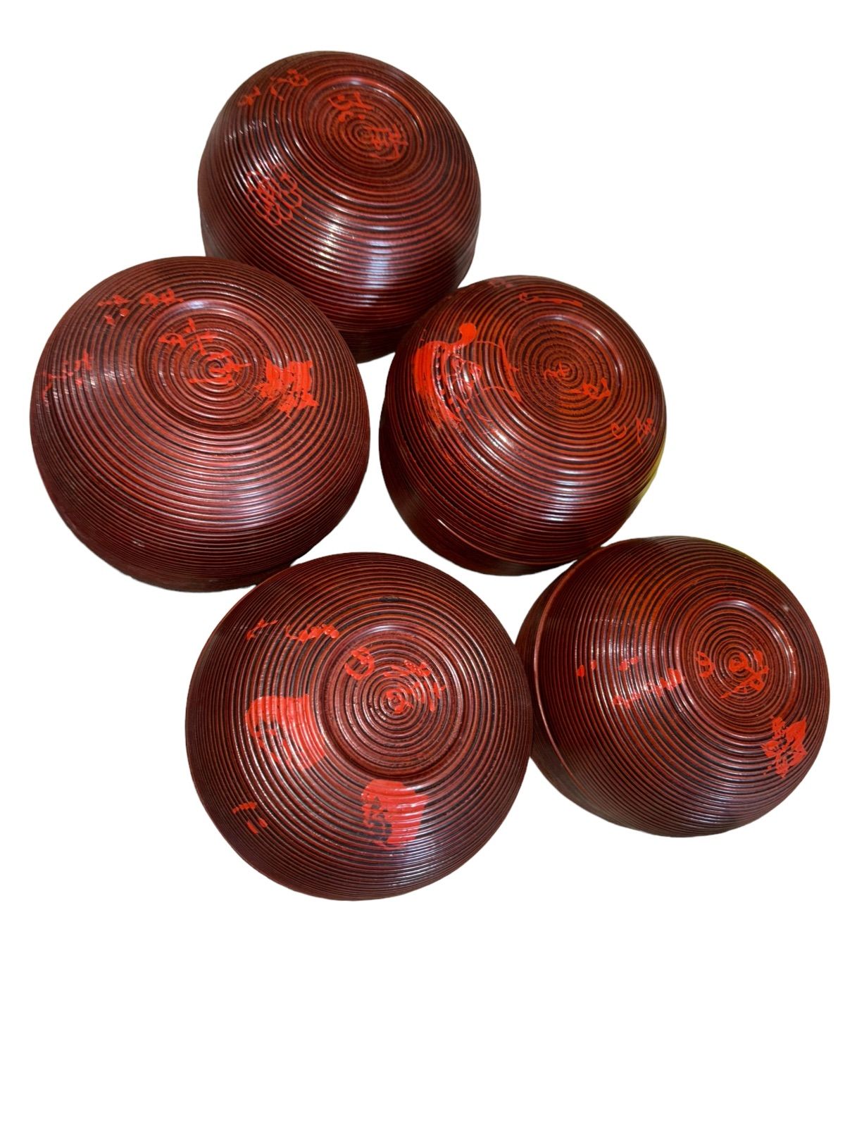 希少! 5客セット 信玄弁当箱 輪島塗 漆器 重箱 3段重箱 共箱