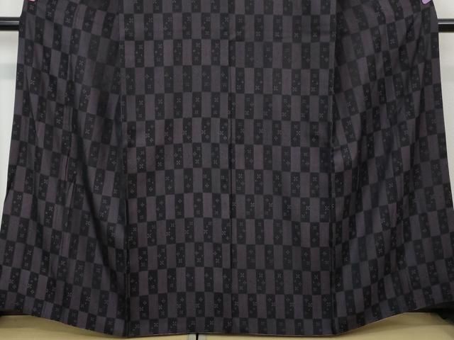 平和屋本店■極上　お召　市松花文　やまと誂製　逸品　DZAA4703kh5 平和屋本店□極上 お召 市松花文 やまと誂製 逸品 DZAA4703kh5 - メルカリ