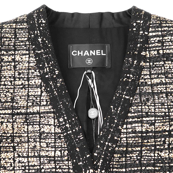 未使用】CHANEL シャネル ジャケット P61802 ノーカラー
