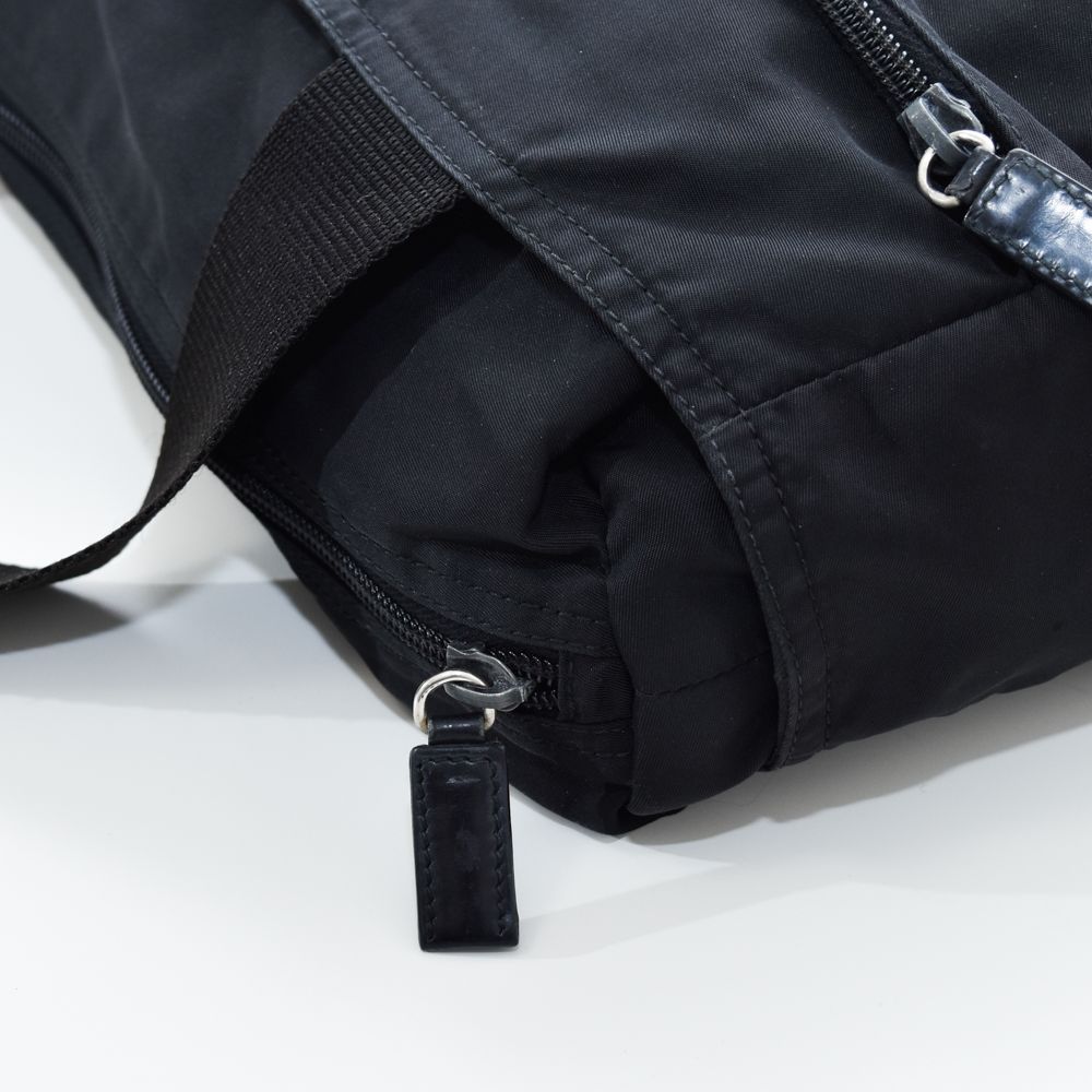 中古USED PRADA トートバッグ ナイロン ブラック 三角ロゴ 14774