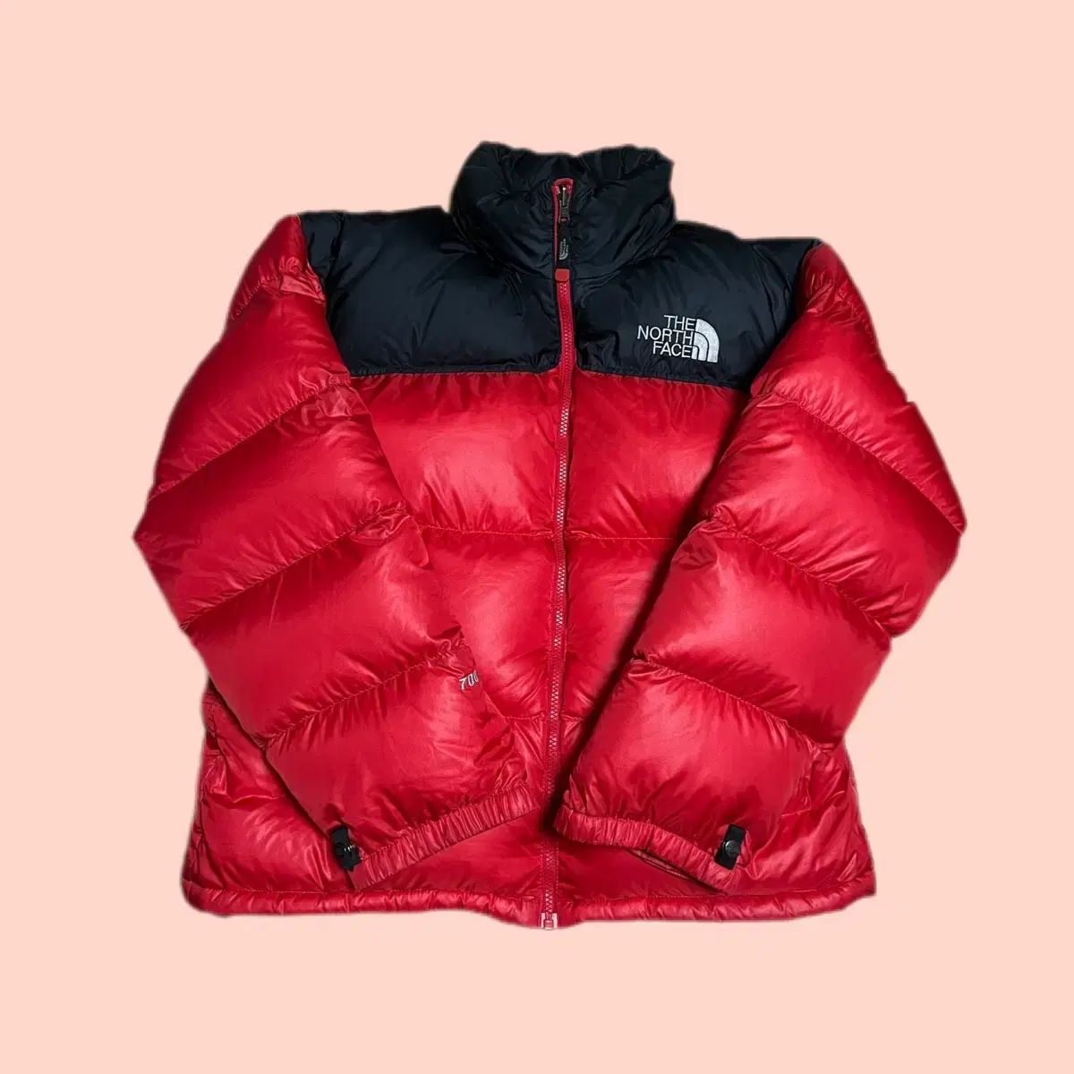 雷市場（ポンジャン）商品韓国直送】 THE NORTH FACE(ザノースフェイス) 700 Nuptse(ヌプシ) ダウンジャケット 黒×赤 レッド  95 - メルカリ