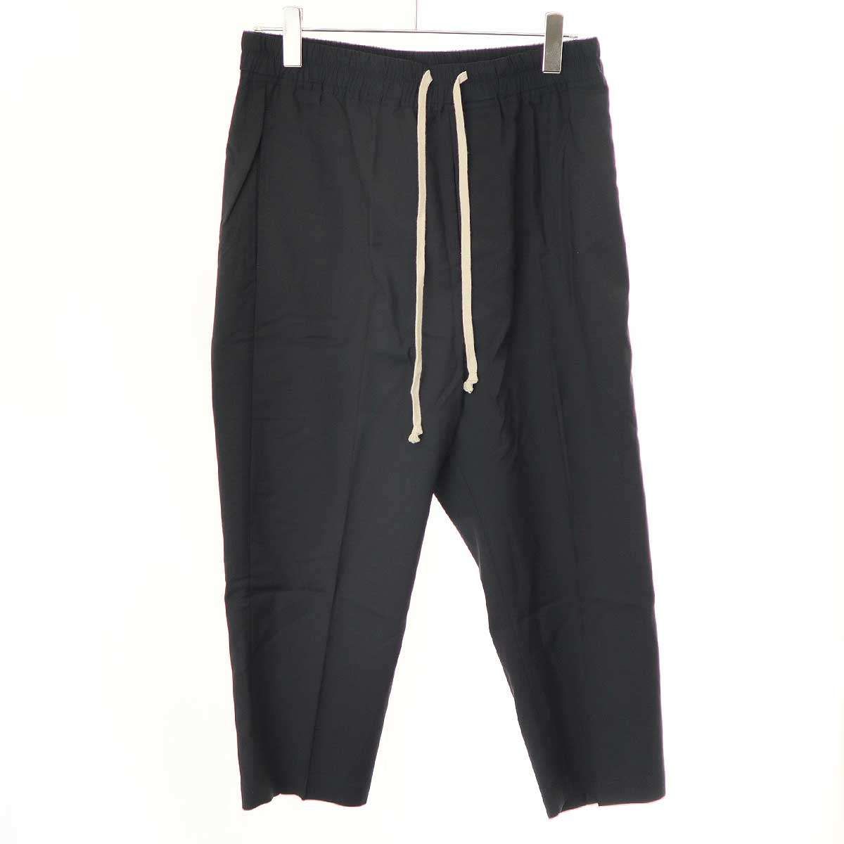 Rick Owens リックオウエンス 18AW Drawstring Cropped Pants ドローストリングクロップドパンツ RU18F1395-WPP ブラック 50