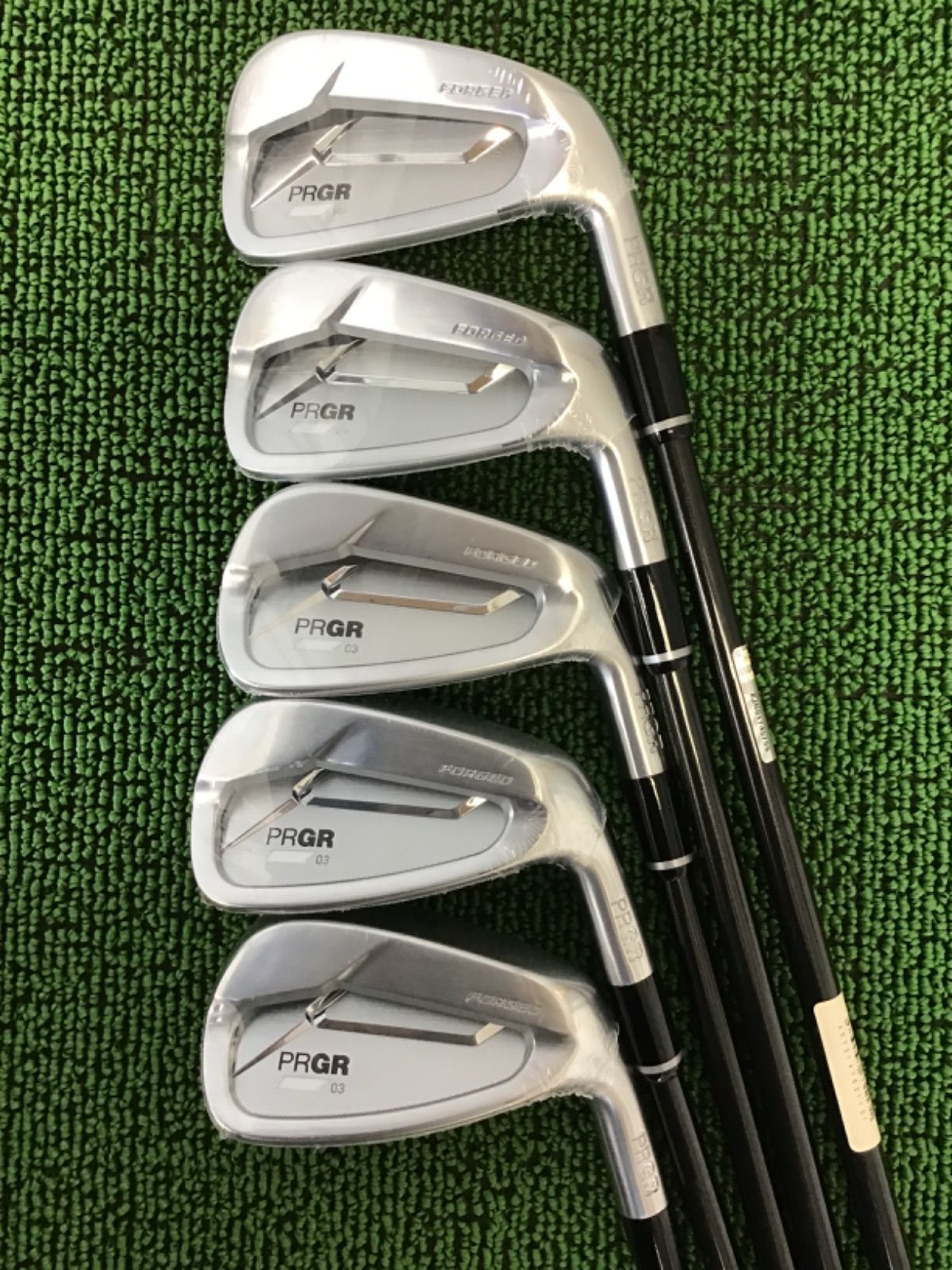 店頭 PRGR プロギア 03 アイアン 7～AW 5本セット モデル 純正カーボン SR