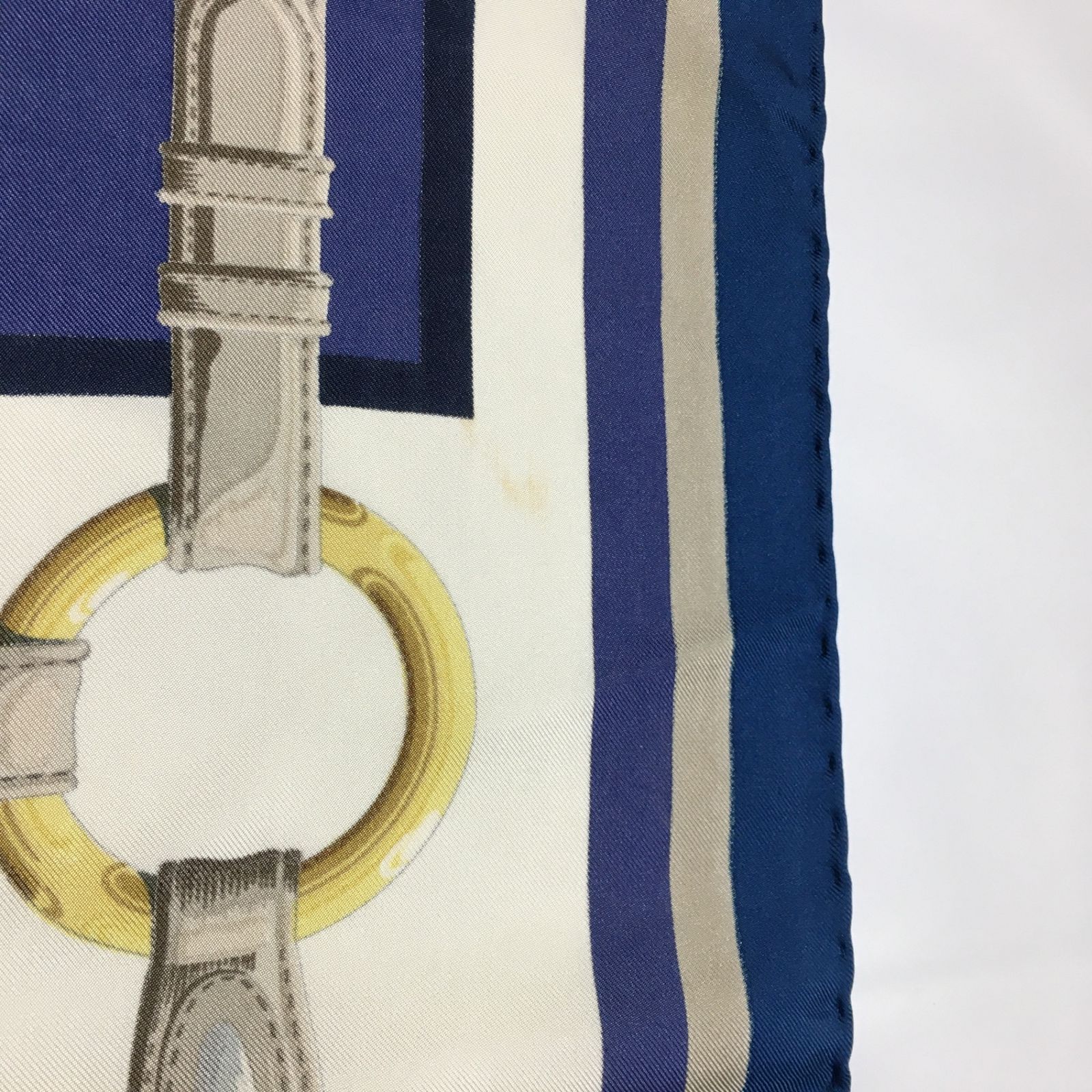 2507-5｜美品｜エルメス カレ 90 スカーフ シルク ブルー - メルカリ 