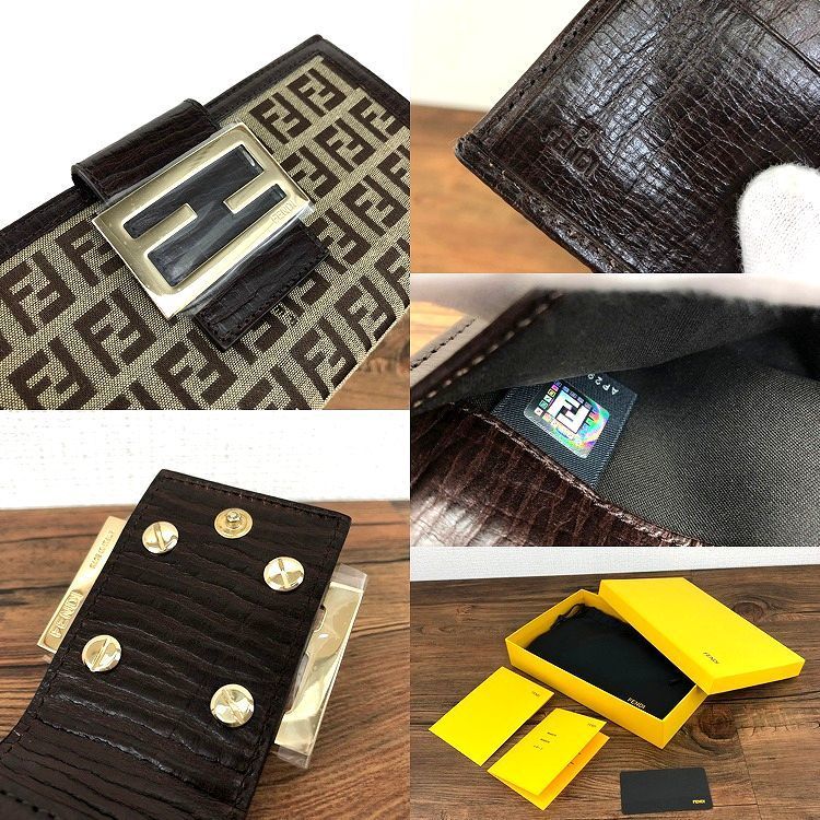 極美品 FENDI 長財布 8M0032 ズッカ柄 箱付き 22