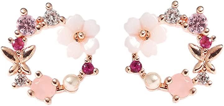 t ama◆一点物✧ピンクスノーフレークオブシディアンピアス✧花火/夜桜 花火ピアス・イヤリング スノーフレーク | MAKI NUMOTO (マキ