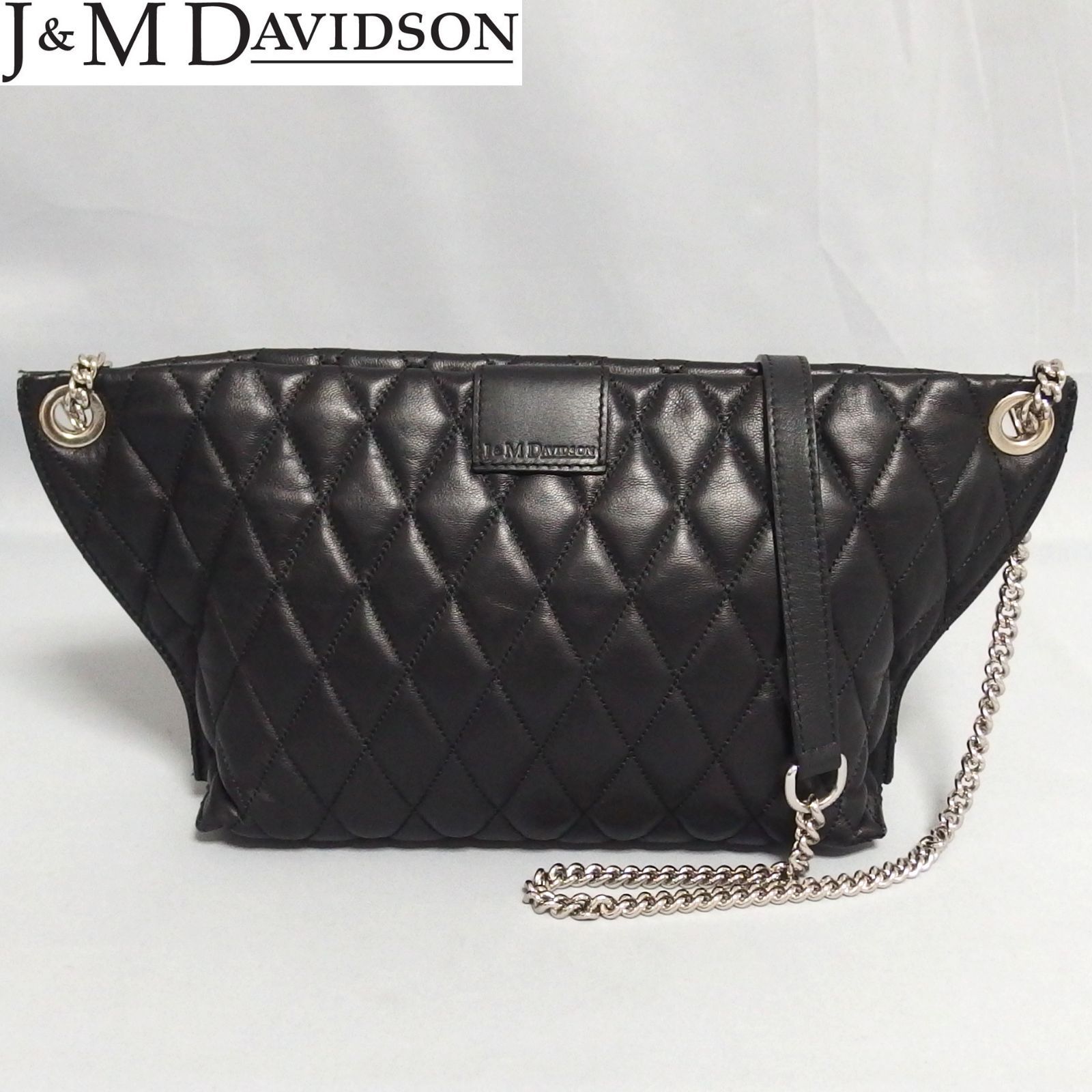 良品☆J&M DAVIDSON BATEAU ダイヤモンドキルト ナッパレザー 2Way 