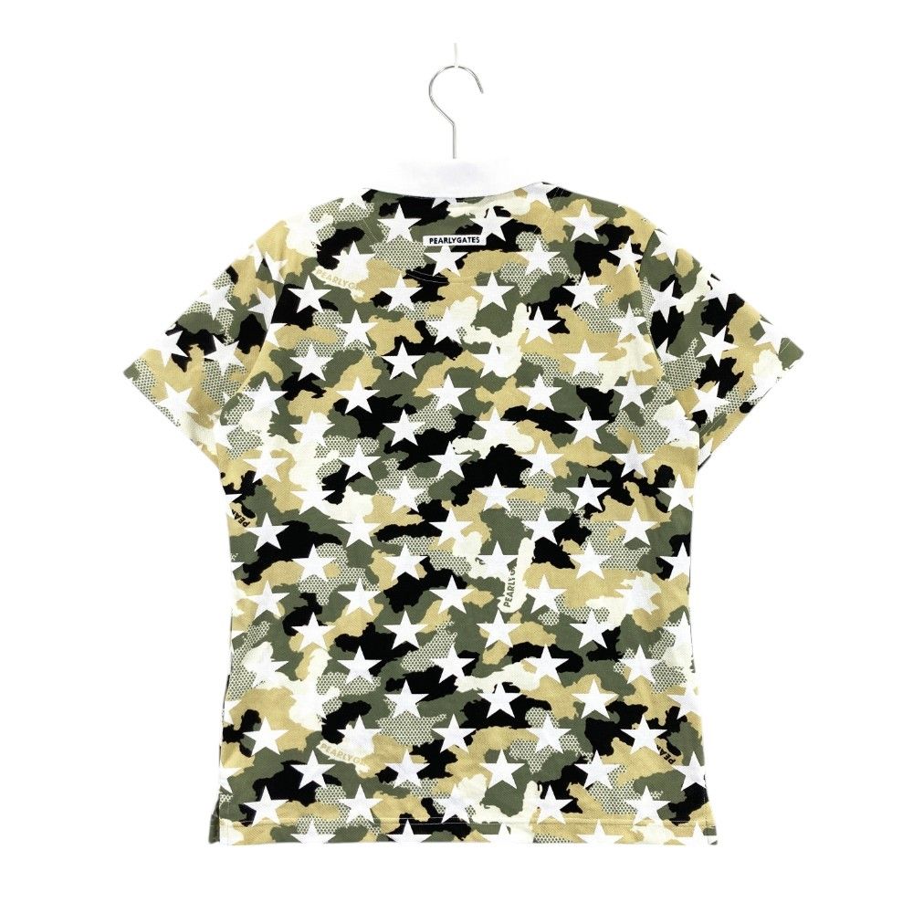 サイズ：4 PEARLY GATES パーリーゲイツ 半袖ポロシャツ カモフラ総柄