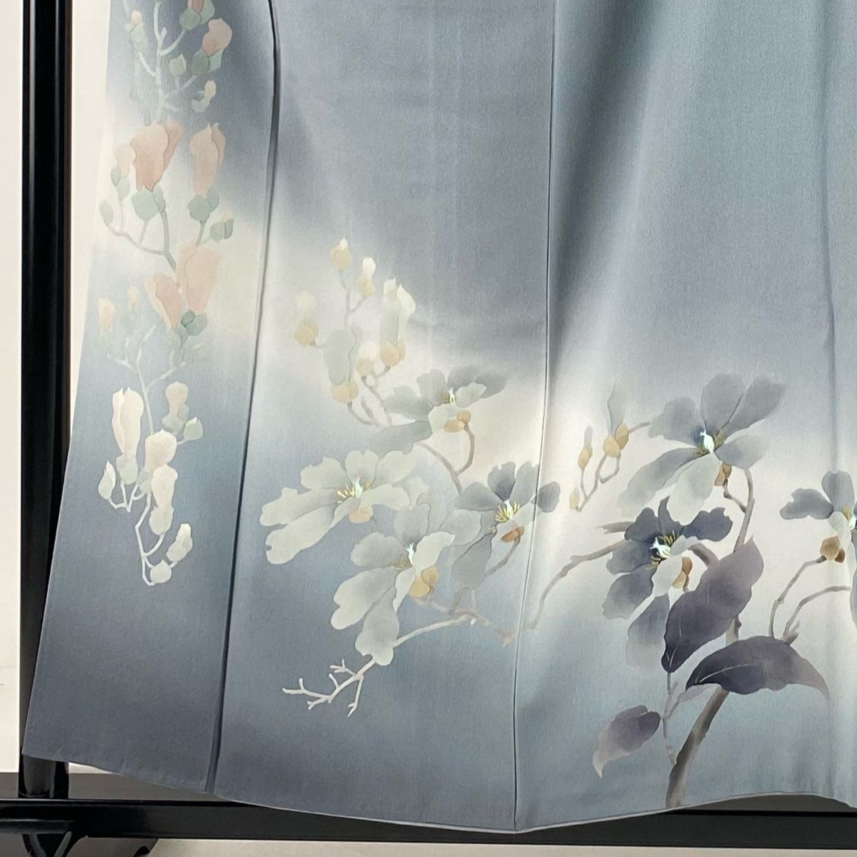 やまと 付下げ 身丈154.5cm 裄丈66cm 落款 枝花 霞 訪問着 秀