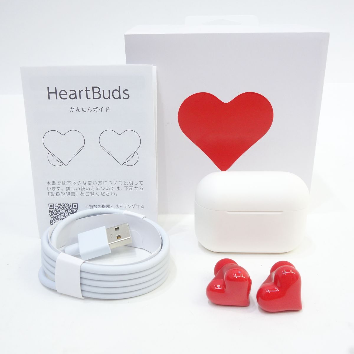 HeartBuds ハートイヤホン ワイヤレスイヤホン TW-HEART-01 レッド