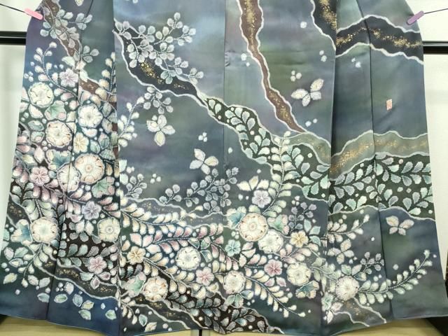 平和屋本店□極上 越後十日町の一流染匠 桐屋・翠山工房 訪問着 辻が花