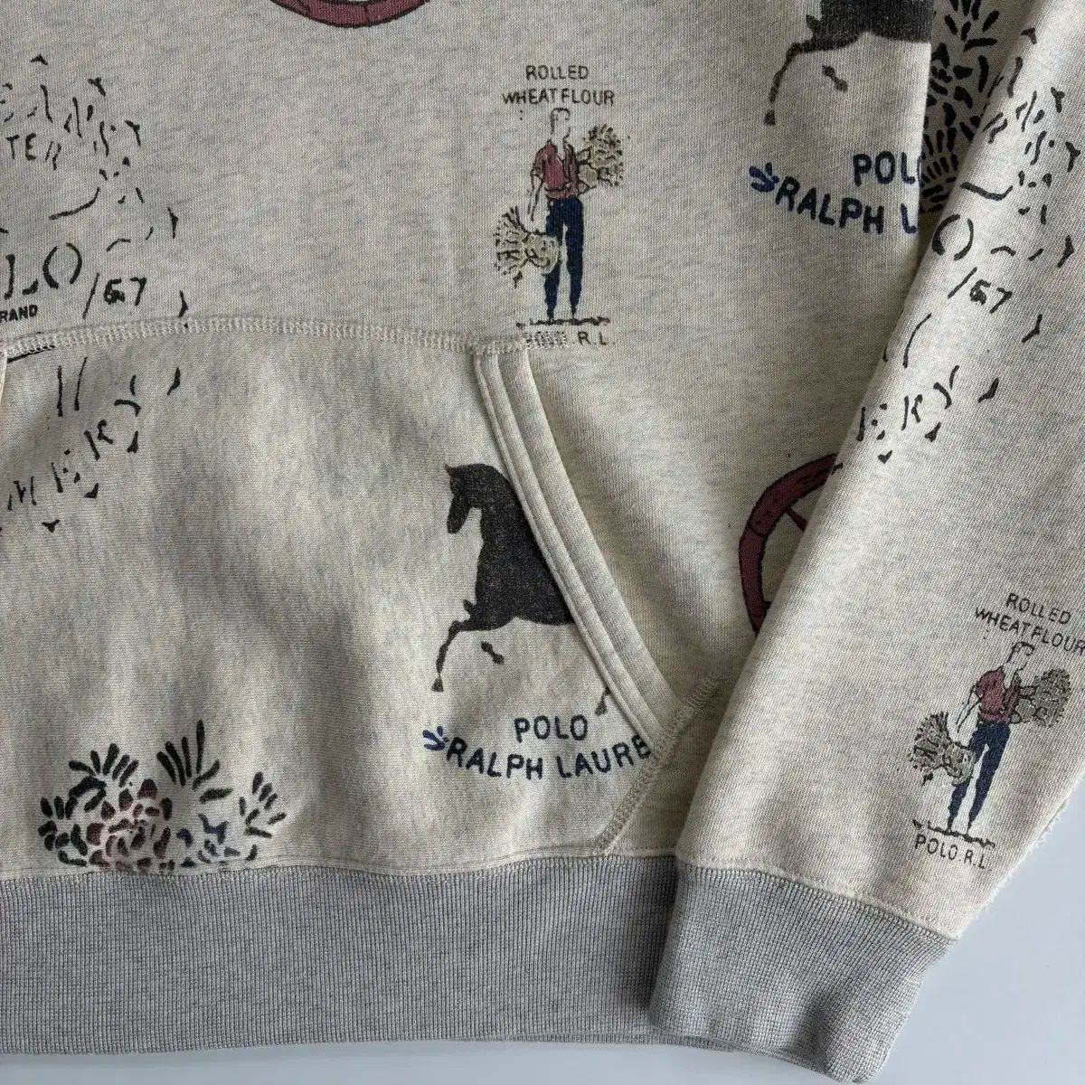 Polo ポロ Ralph Lauren ラルフローレン マルチ 国 プリント フード付きTシャツ