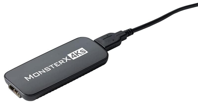 エスケイネット製 WEB 会議 UVC|UAC対応 USB接続ビデオキャプチャー MonsterX 4Ks HDMI カメラアダプター テレワーク用 4K解像度 3840＊2160 ドット 対応 H