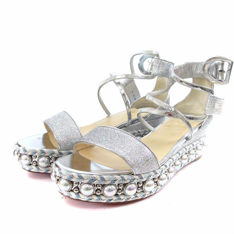 クリスチャンルブタン Chocazeppa ウェッジソールサンダル37