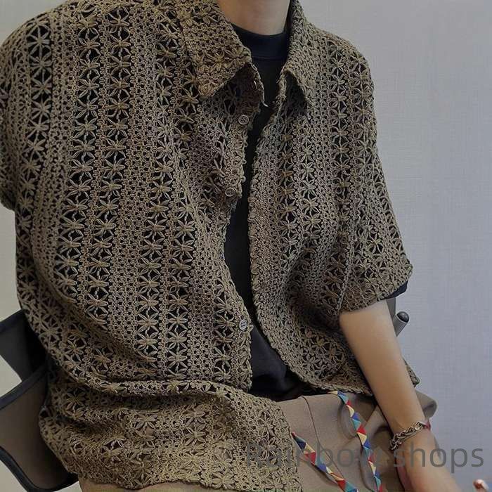 clane 透かし編みニット半袖Tシャツ clane 透かし編みニット半袖Tシャツ